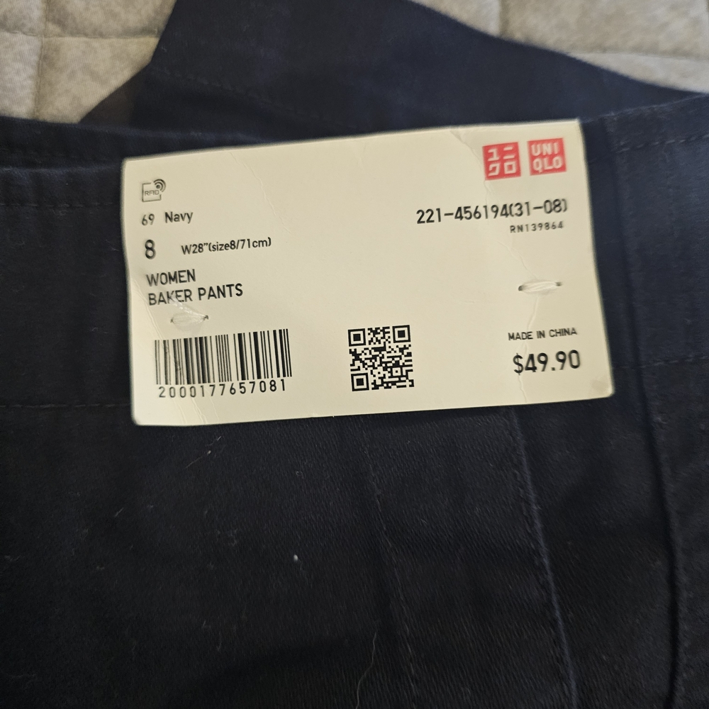 Uniqlo navy straight utility pants - Picture 3 of 5